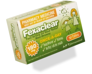 Fexaclear® - fast acting 24 hour non-drowsy relief from hay fever.