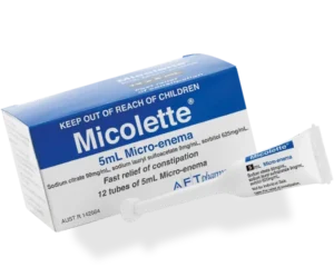 Micolette® is a micro-enema providing relief of constipation.